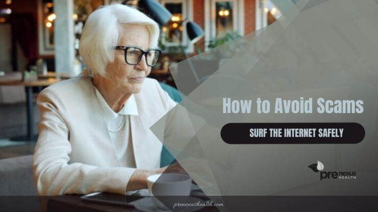 Old woman Surf The Internet Safely