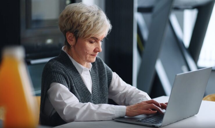 woman searching online job